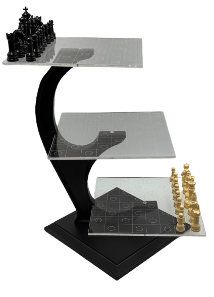 The Original 3D Chess — right profile with pieces