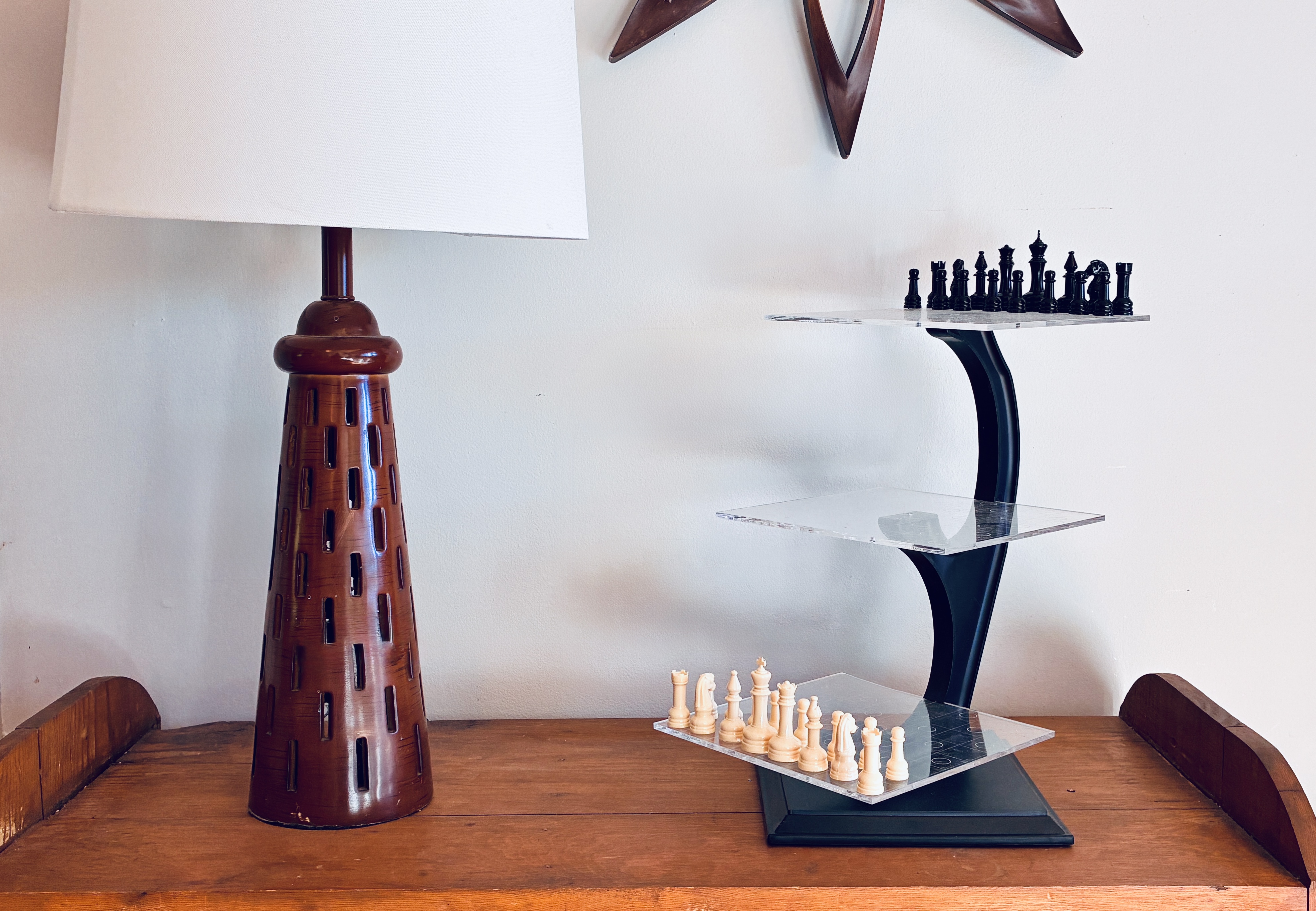 The Original 3D Chess set showing all three levels